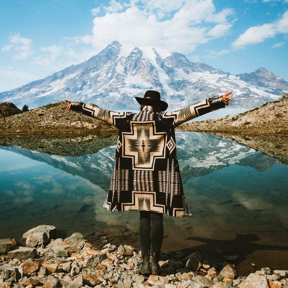 NEW! Pendleton Rock Point Archive Blanket Coat Jacket Western Boho Tribal - Picture 15 of 16